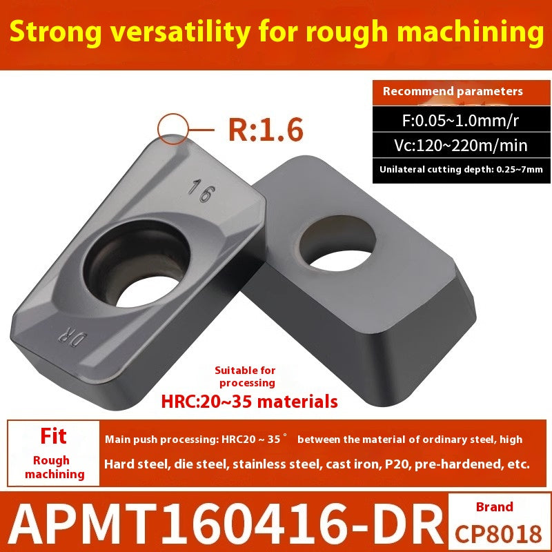 6008 CNC Milling Inserts APMT1135 Milling Blade 1604 Milling Head for Aluminum Alloy R0.8 Coated Rough Milling Machine Tool Pellets Shandong Denso Pricision Tools Co.,Ltd.